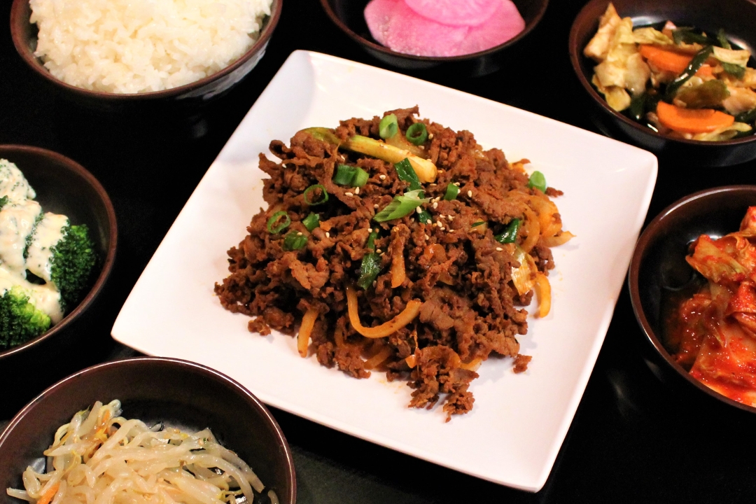 Order Spicy Bul-Go-Gi Dinner food online from Oz Korean Bbq store, Sacramento on bringmethat.com