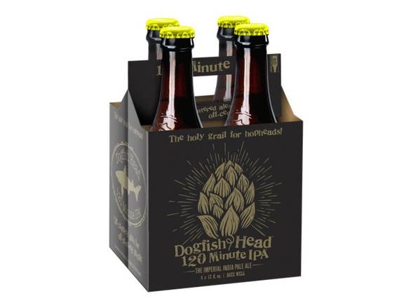 Order Dogfish Head 120 Minute IPA - 4x 12oz Bottles food online from Sky Liquors store, Chicago on bringmethat.com