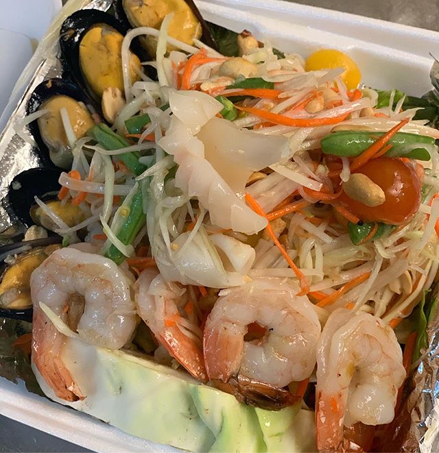 Order Papaya Salad Seafood food online from Basil 'n Lime store, Las Vegas on bringmethat.com