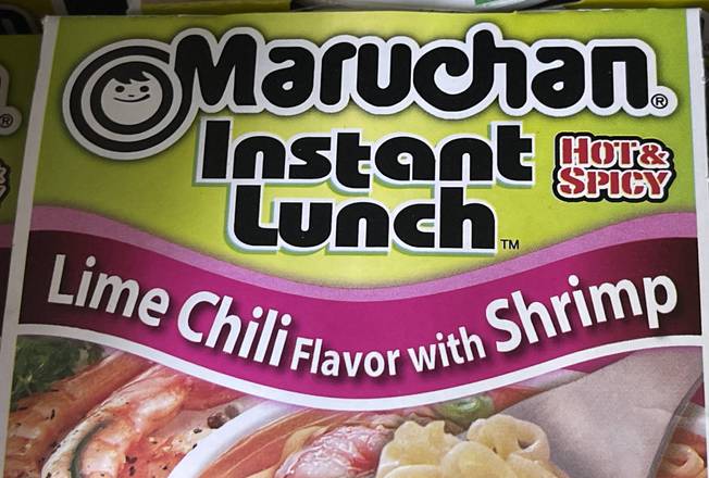 Order Maruchan Instant Lunch Lime Chilli with Sprimp food online from Happy Food Mart store, Atlanta on bringmethat.com