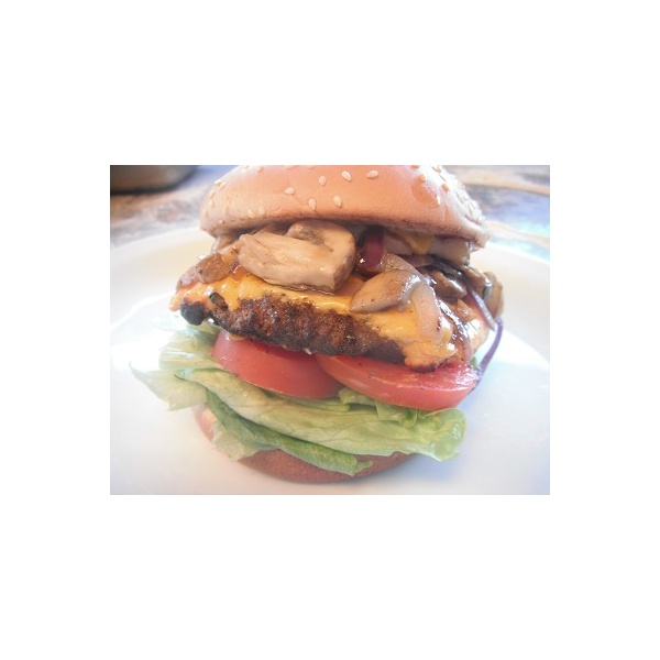 Order Mushroom Burger food online from Zorbas Pizza store, Millbrae on bringmethat.com