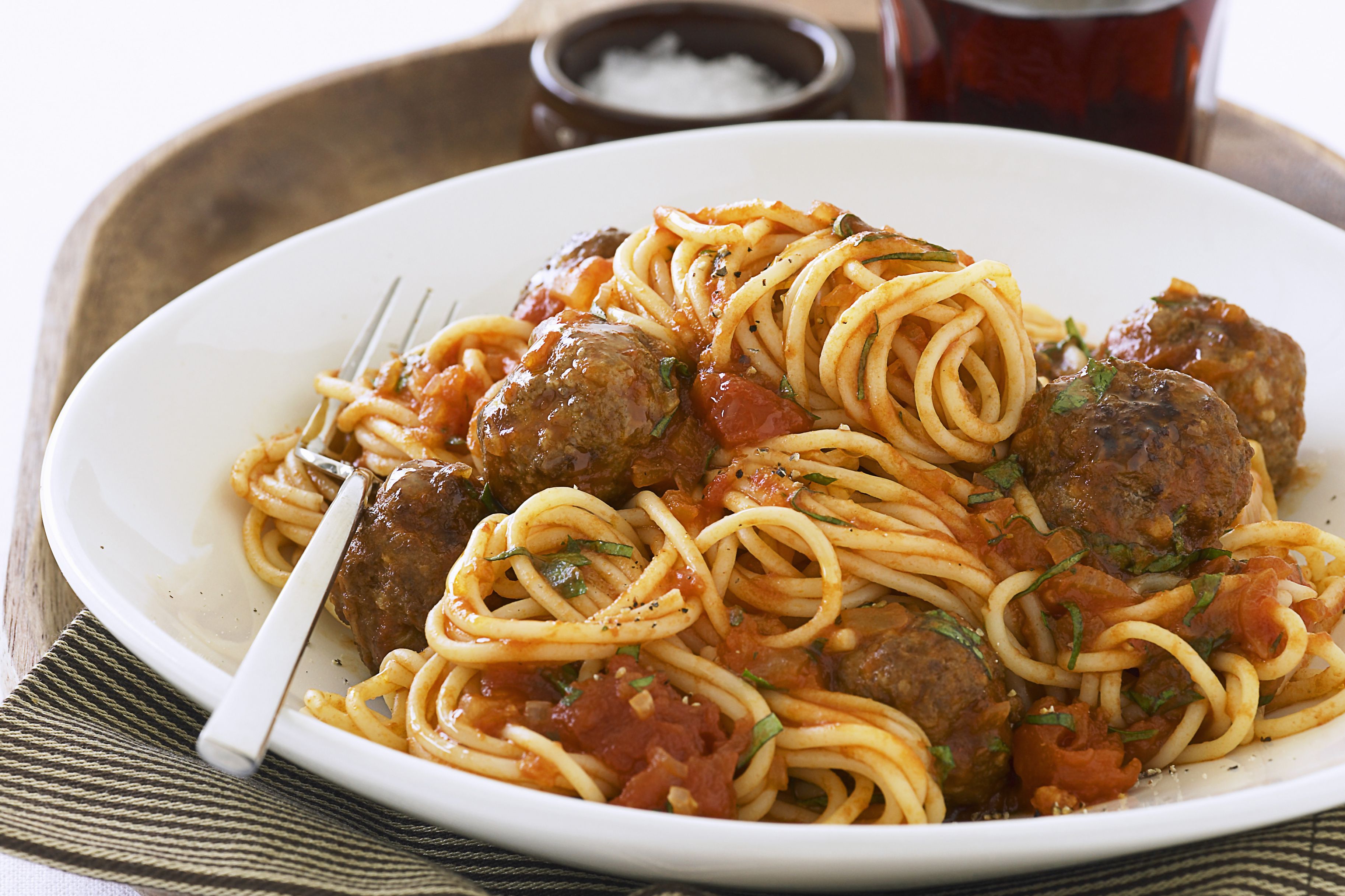 Order Spaghetti with Meatballs food online from New York Pizza store, Greensboro on bringmethat.com