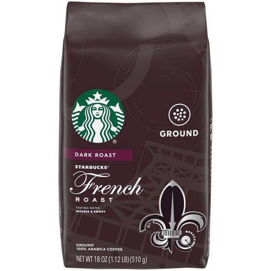 Order Starbucks French Roast Dark Ground Coffee, 18 OZ food online from CVS store, Tulsa on bringmethat.com