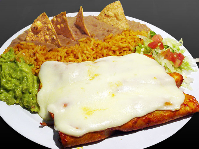 Order 10. Enchilada Dinner Combo Meal food online from El Famous Burrito store, Naperville on bringmethat.com