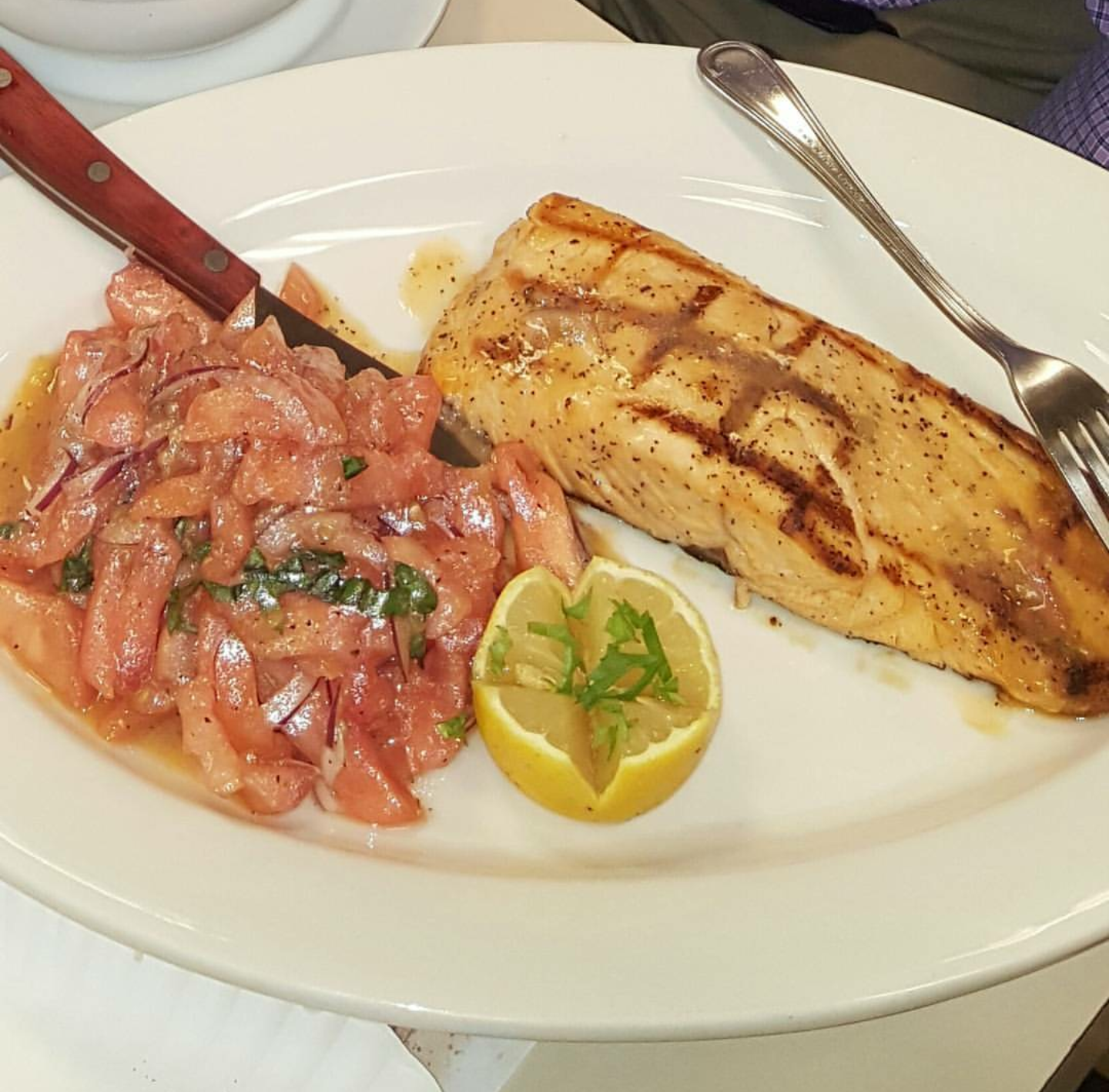 Order Grilled Salmon food online from Roma Pizza store, Brooklyn on bringmethat.com