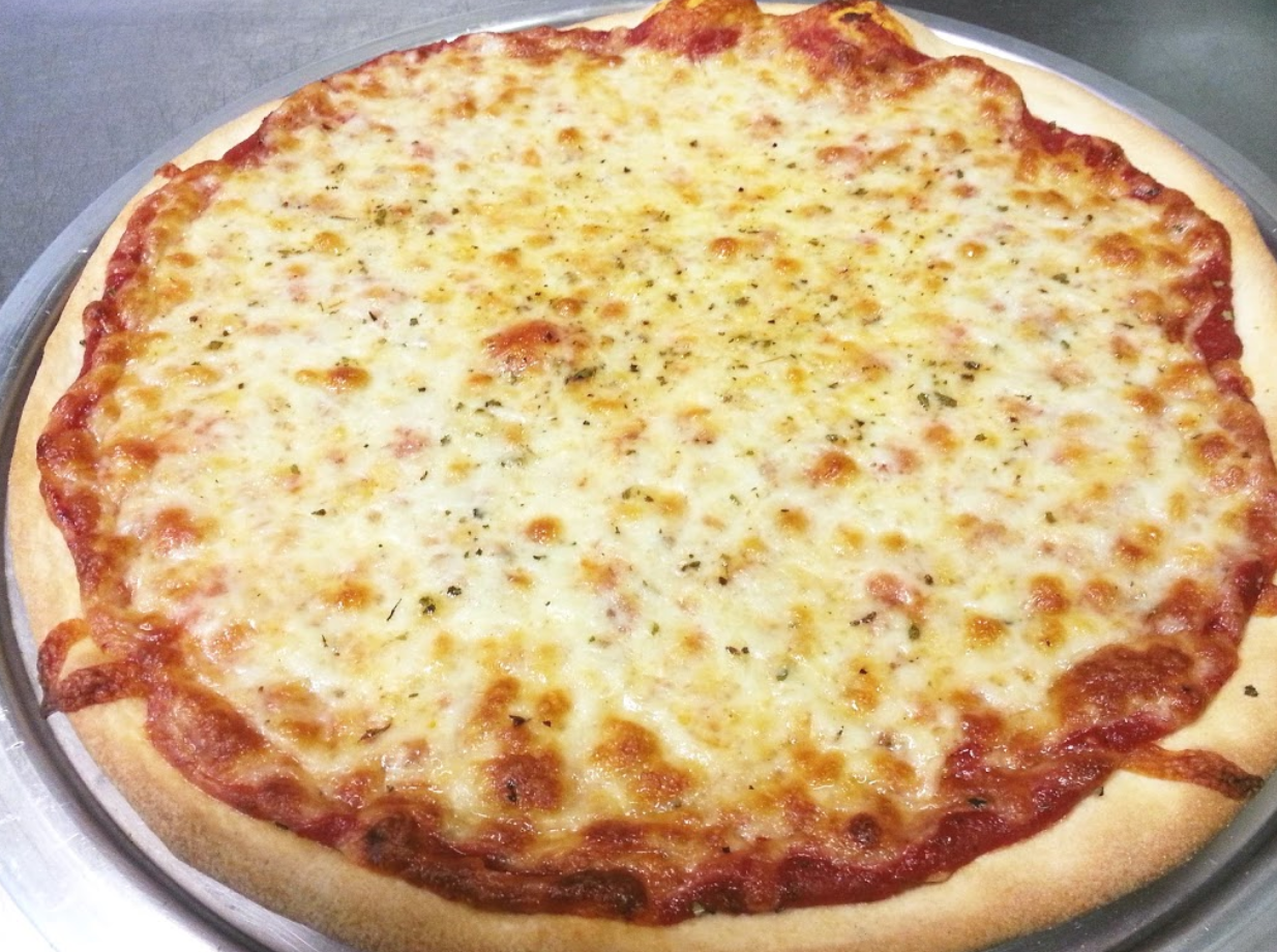 Order 14'' Thin Crust Cheese Pizza food online from Penguino's Pizza store, Buffalo Grove on bringmethat.com