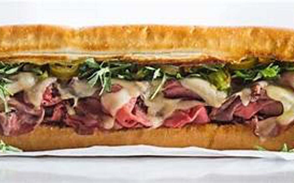 Order Roast Beef Sub - 7" food online from Pino's Pizzeria store, Easton on bringmethat.com