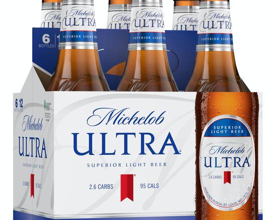 Order Michelob Ultra, 6pk-12oz bottle beer (4.2% ABV) food online from Luckys Liquor store, Los Angeles on bringmethat.com