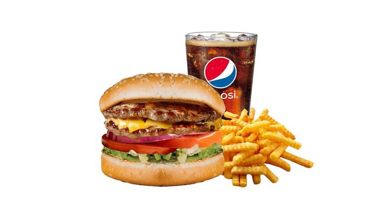 Order #8 Double Super Burger food online from Super Burger store, Clovis on bringmethat.com