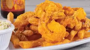 Order Fried Shrimp Plate food online from The Lost Cajun store, Humble on bringmethat.com