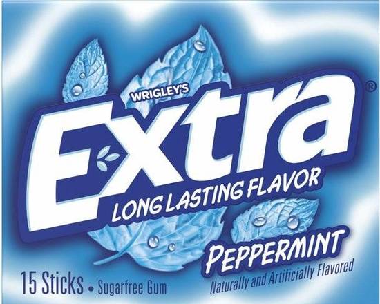 Order Extra Peppermint Chewing Gum 15 Pieces food online from Pit Stop Liquor Mart store, El Monte on bringmethat.com