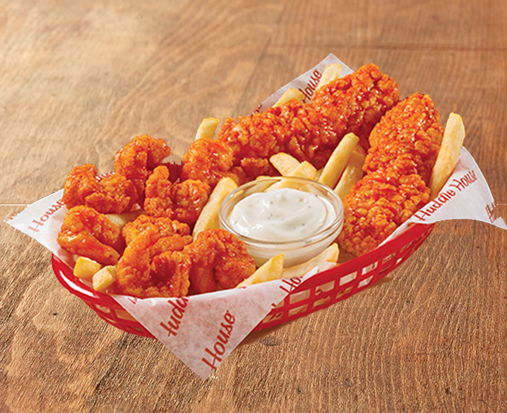 Order Buffalo Shrimp and Chicken Basket food online from Huddle House store, Austin on bringmethat.com