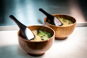 Order Miso Soup food online from Mochi Sushi store, Sugar Land on bringmethat.com