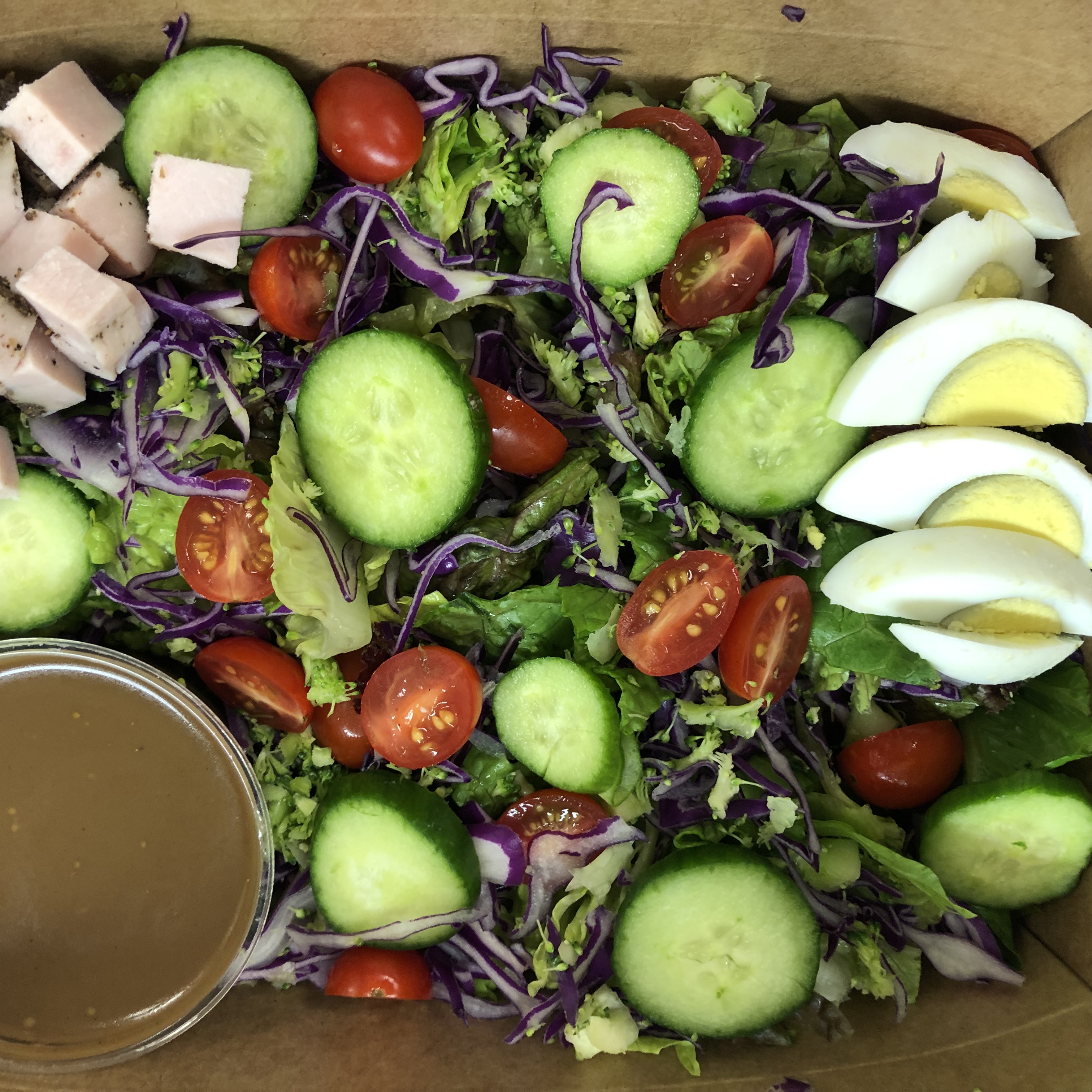 Order Egg & Smoked Turkey Salad Boxed Meal food online from Mrs. Winston store, Santa Monica on bringmethat.com