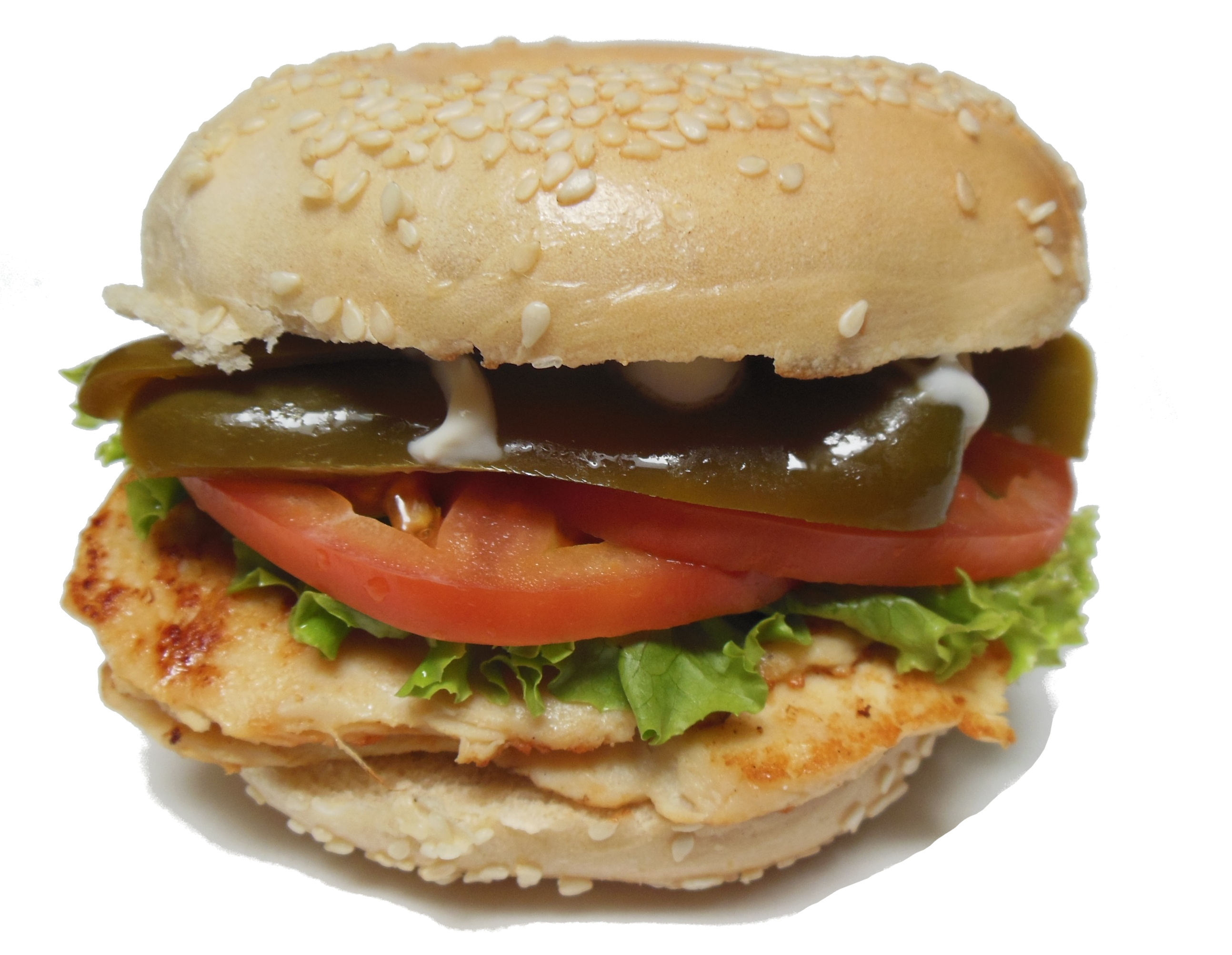 Order Ivo's Spicy Chicken Bagel Sandwich food online from Bay Area Bagels store, Burlingame on bringmethat.com