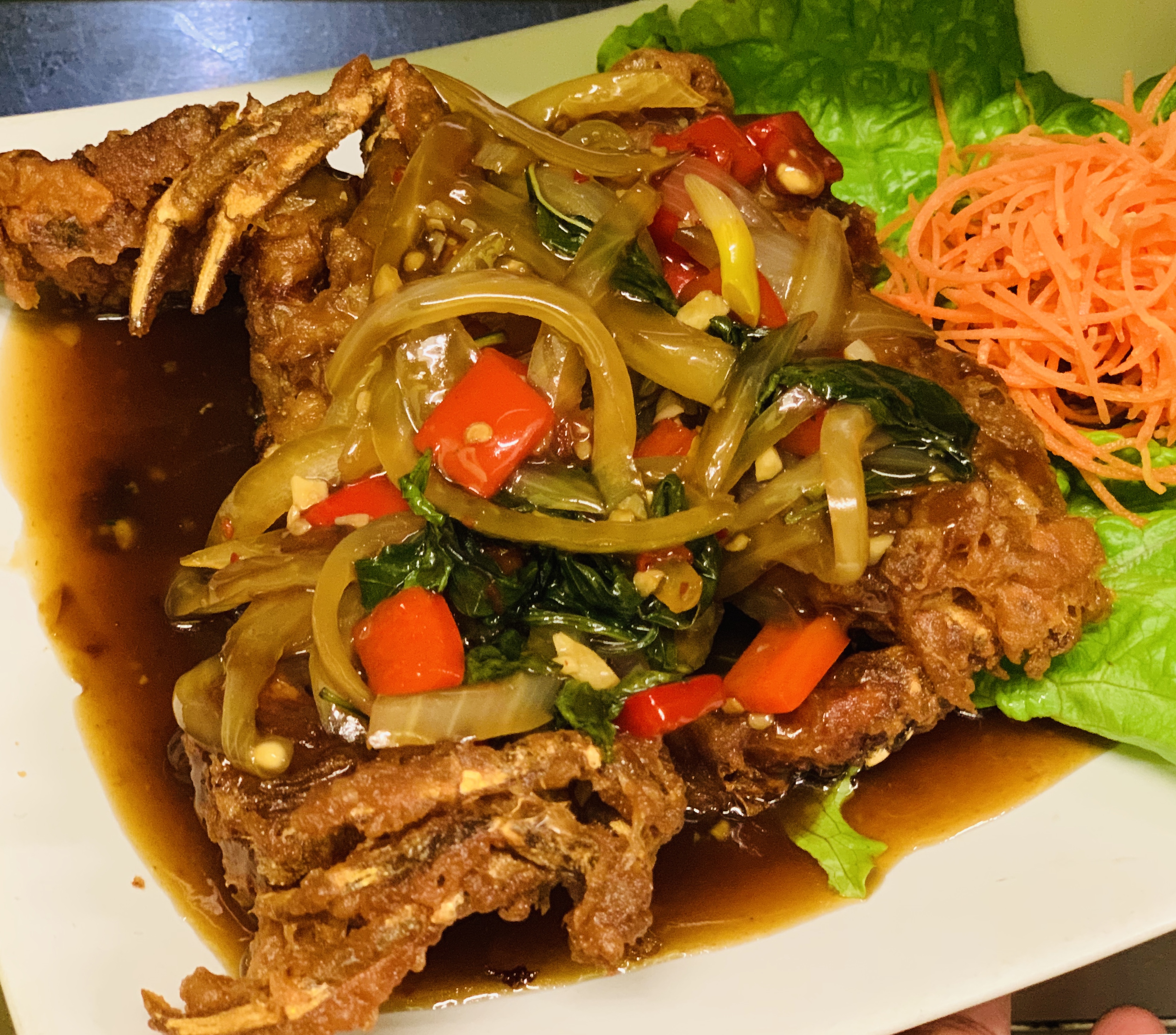 Order 21. Soft Shell Crab food online from Kao Thai store, Silver Spring on bringmethat.com