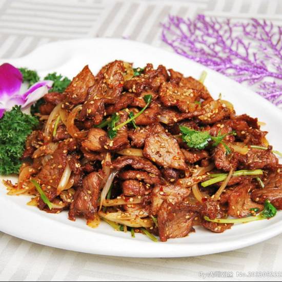 Order Beef with Cumin孜然牛肉 food online from Chuanyu Fusion store, Oklahoma City on bringmethat.com