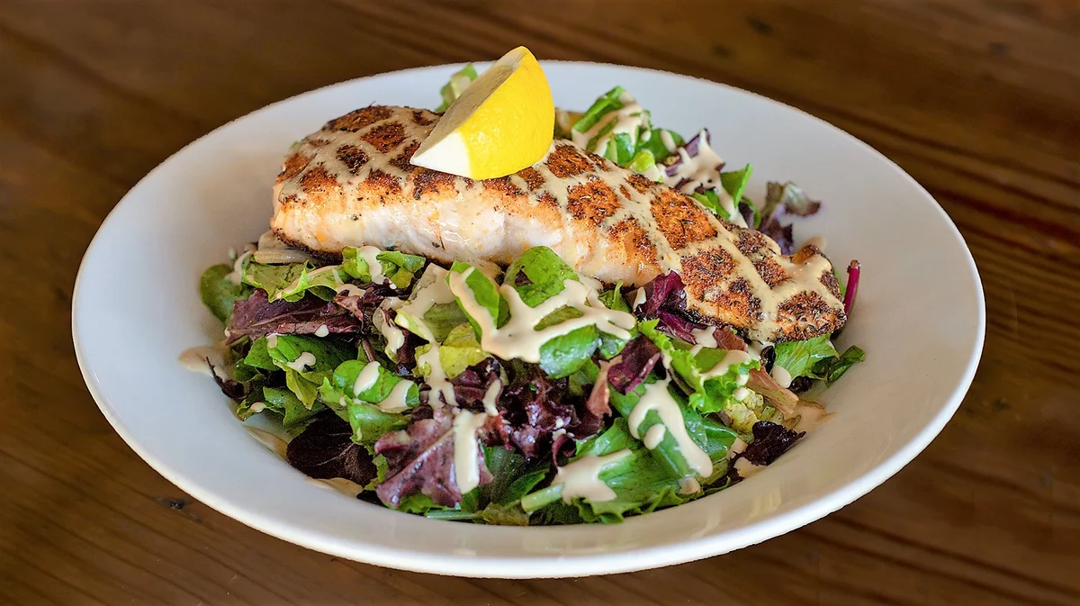 Order Salmon Salad food online from Neal Coffee Shop store, San Mateo on bringmethat.com