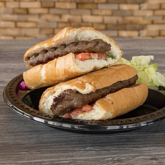Order #20 Beef Lula Kabob Sandwich Plate food online from Kabab Way store, Glendale on bringmethat.com