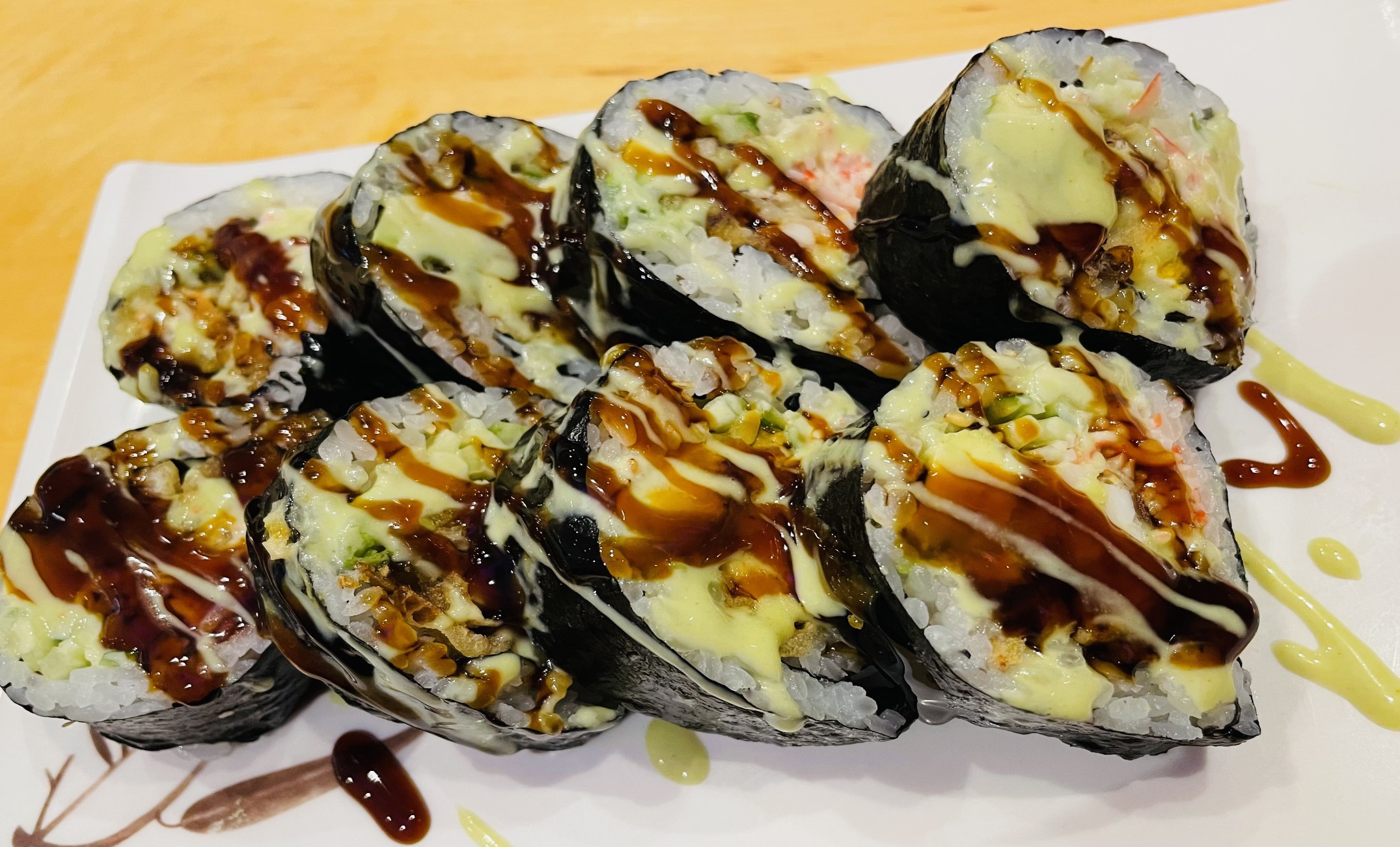 Order Out of Control Roll (8pcs) food online from Rainbow Sushi store, Germantown on bringmethat.com
