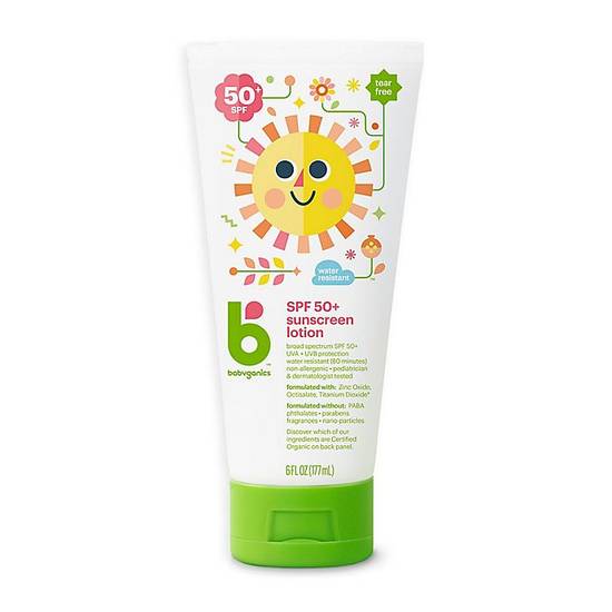 Order Babyganics® 6 oz. 50+ SPF Sunscreen Lotion food online from Bed Bath &Amp; Beyond store, Portsmouth on bringmethat.com