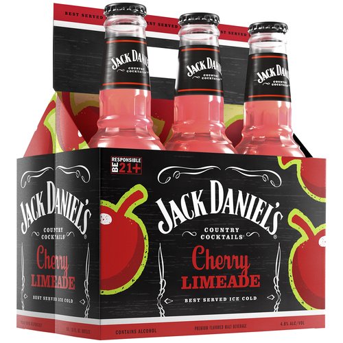 Order Jack Daneil Country Cocktails Cherry Limeades 6 Pack Bottle 10 oz. food online from G & G Liquors store, Lawndale on bringmethat.com