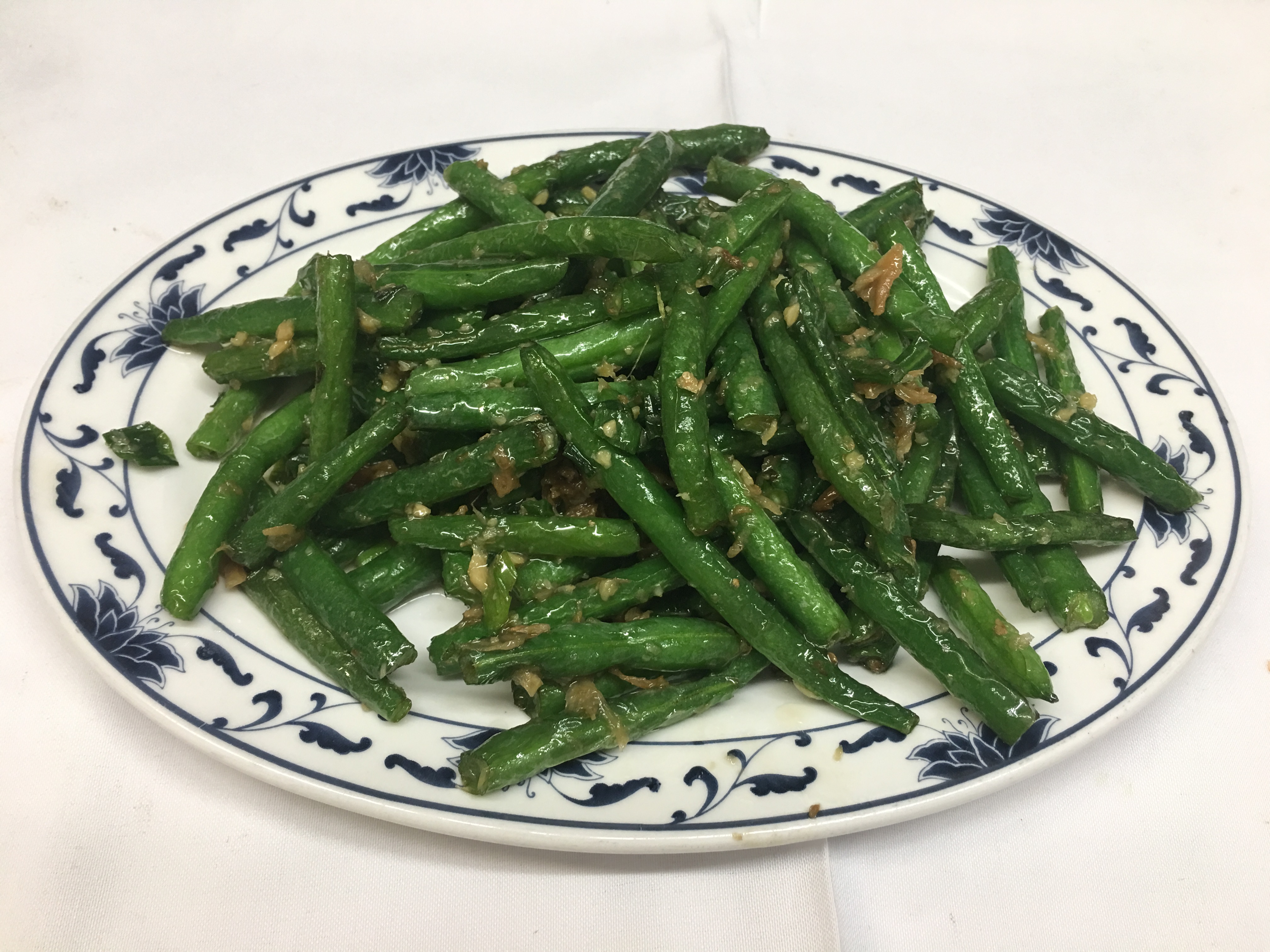 Order OUR FAMOUS STRING BEANS 干豆 - NO Ground Pork 不碎肉 food online from Hus Szechwan Restaurant store, Los Angeles on bringmethat.com