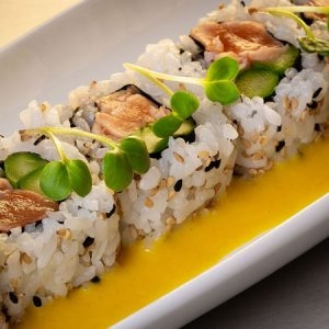 Order SALMON AJI ROLL food online from Palenque Grill store, McAllen on bringmethat.com