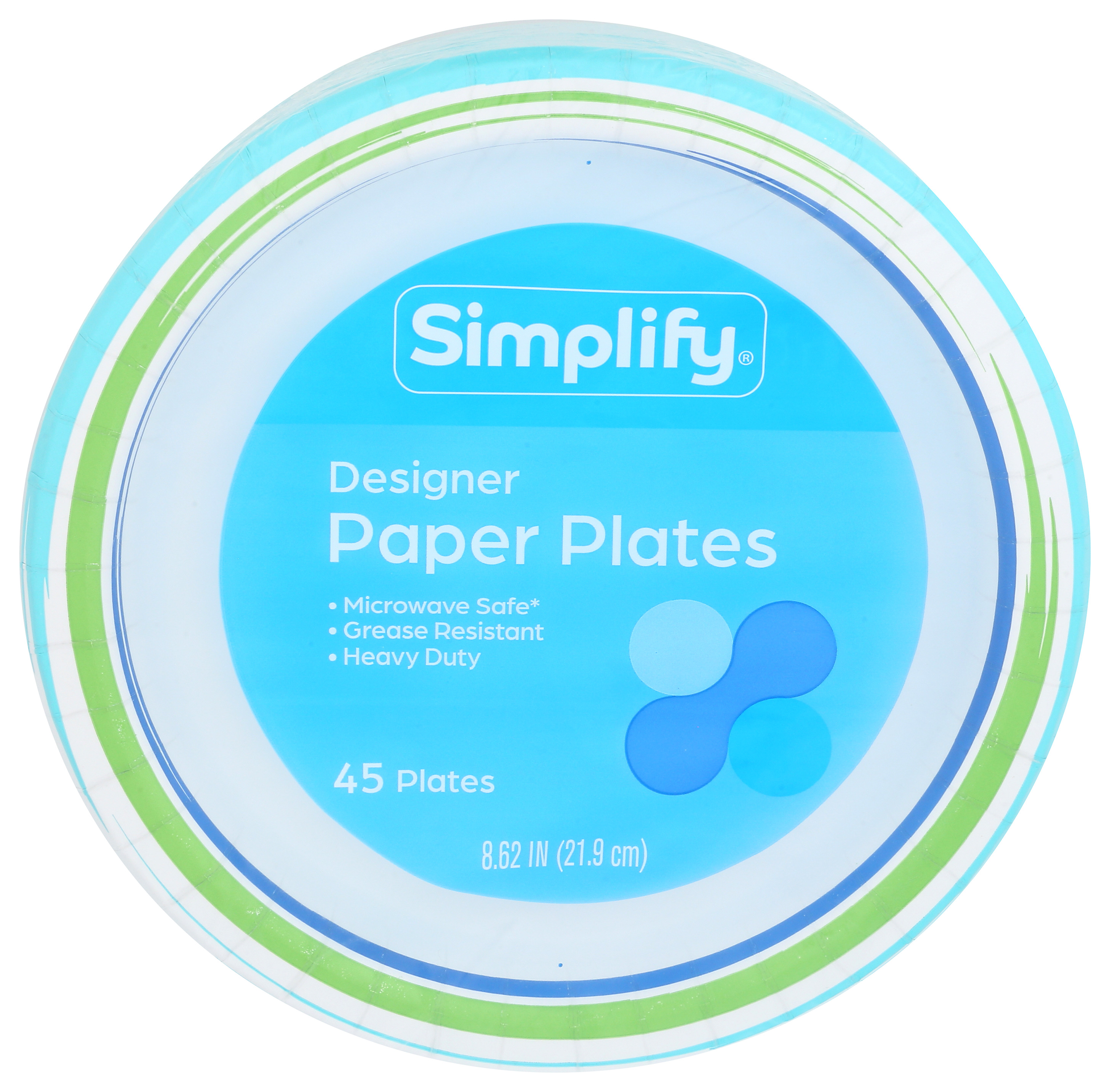 Order Simplify Designer Printed Plates - 8.6 in, 45 ct food online from Rite Aid store, PAULSBORO on bringmethat.com