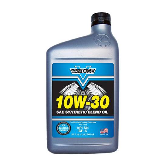 Order Vantage 10W 30 Sae Synthetic Blend Oil food online from Exxon Food Mart store, Port Huron on bringmethat.com