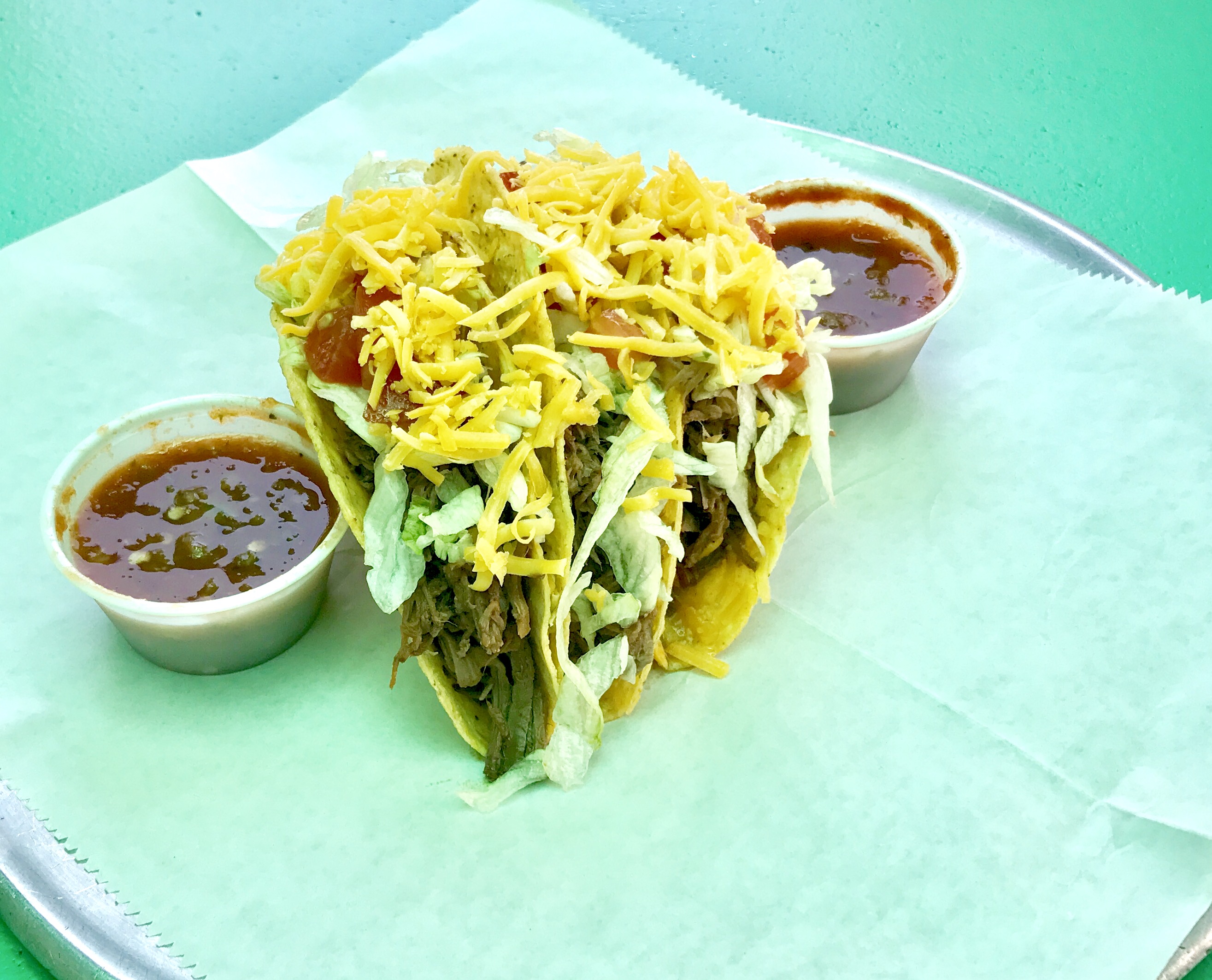 Order Taco (shredded beef) food online from Acapulco Taco store, Albuquerque on bringmethat.com