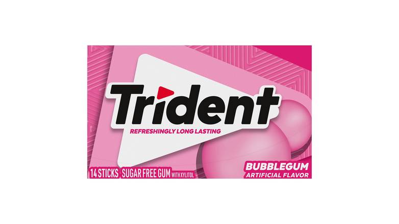 Order Trident gum bubblegum - 14 sticks food online from Route 7 Food Mart store, Norwalk on bringmethat.com
