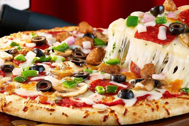 Order The Works Pizza food online from Bitcoin Pizza store, San Diego on bringmethat.com