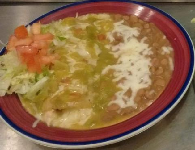 Order 1 Rolled Cheese Enchilada with Beans food online from Duran Station store, Albuquerque on bringmethat.com