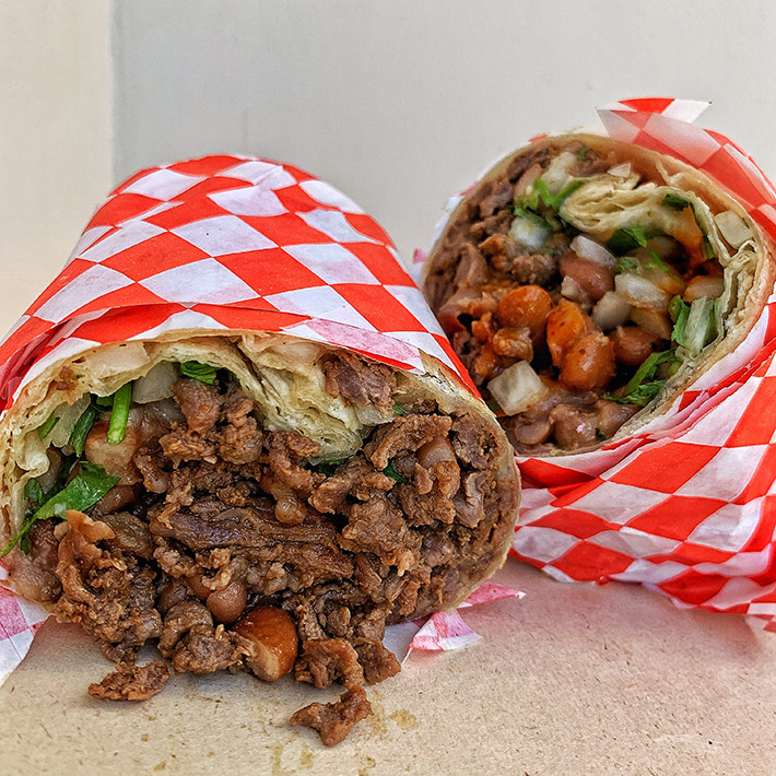 Order Carne Asada Burrito food online from The Great White Hut store, Glendale on bringmethat.com
