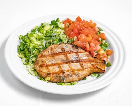 Order Grilled Salmon with Chop Salad food online from Emilio's Trattoria store, Los Angeles on bringmethat.com