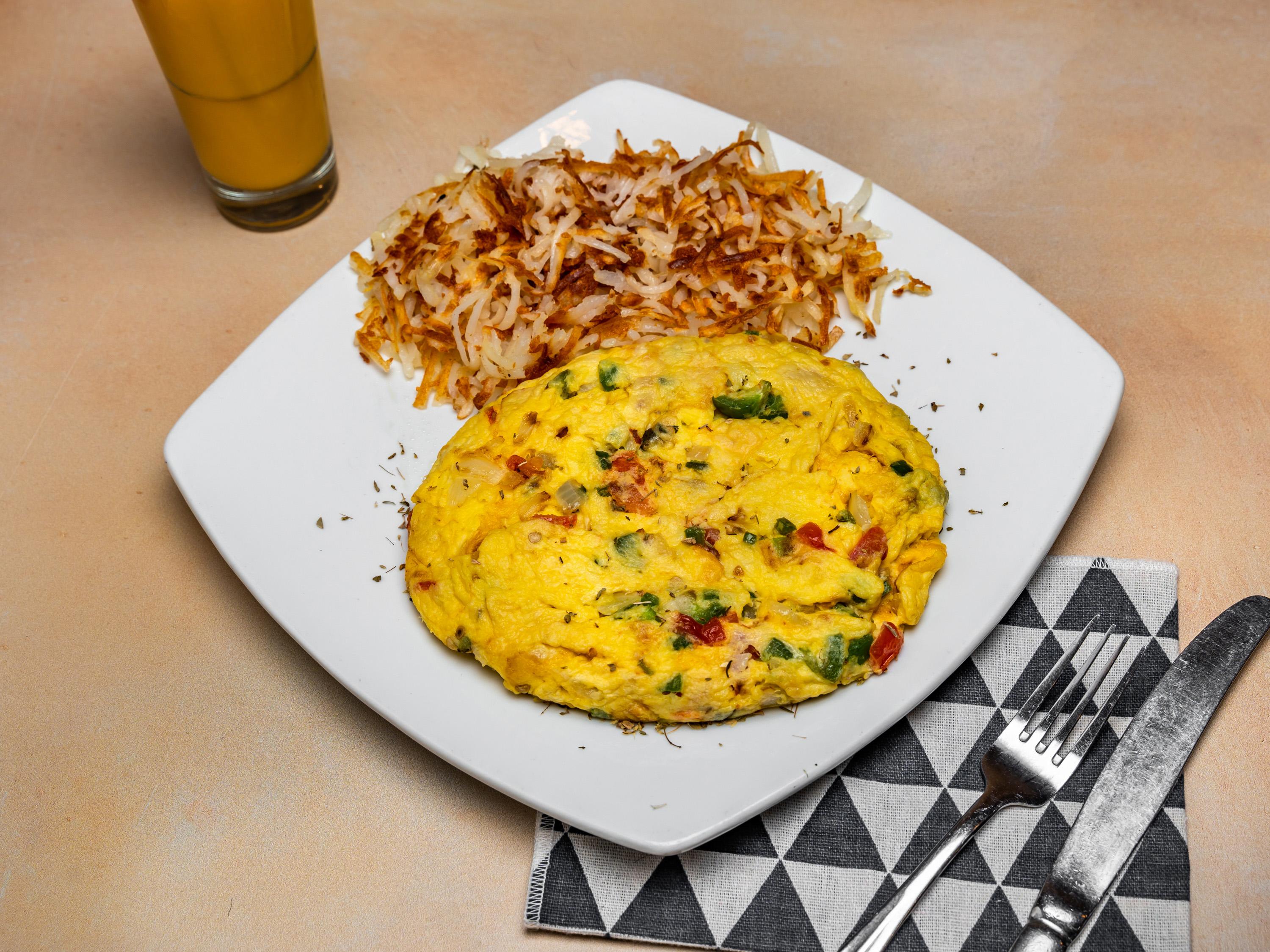 Order South of the Border Omelette food online from Apple Villa Pancake House store, Hoffman Estates on bringmethat.com