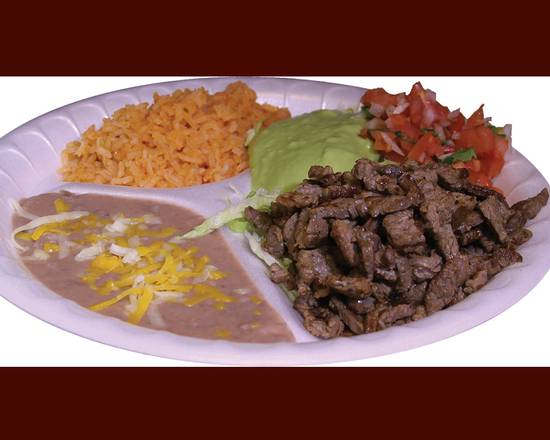 Order Carne Asada Plate food online from Mario's Taco Shop store, Chula Vista on bringmethat.com