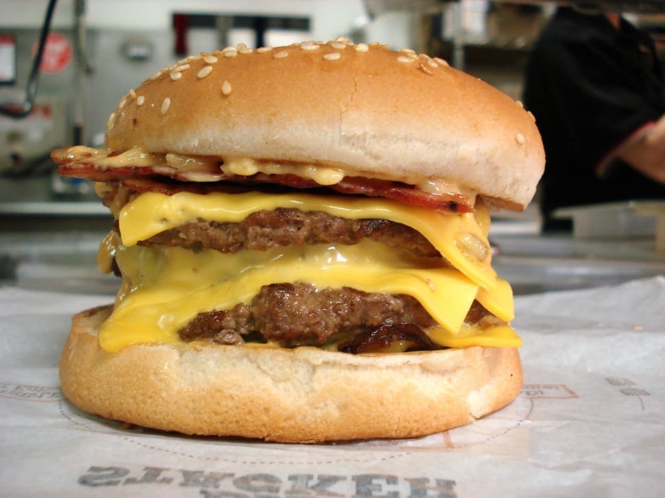 Order Double Cheeseburger - Burger food online from Krispy Krunchy store, Chester on bringmethat.com