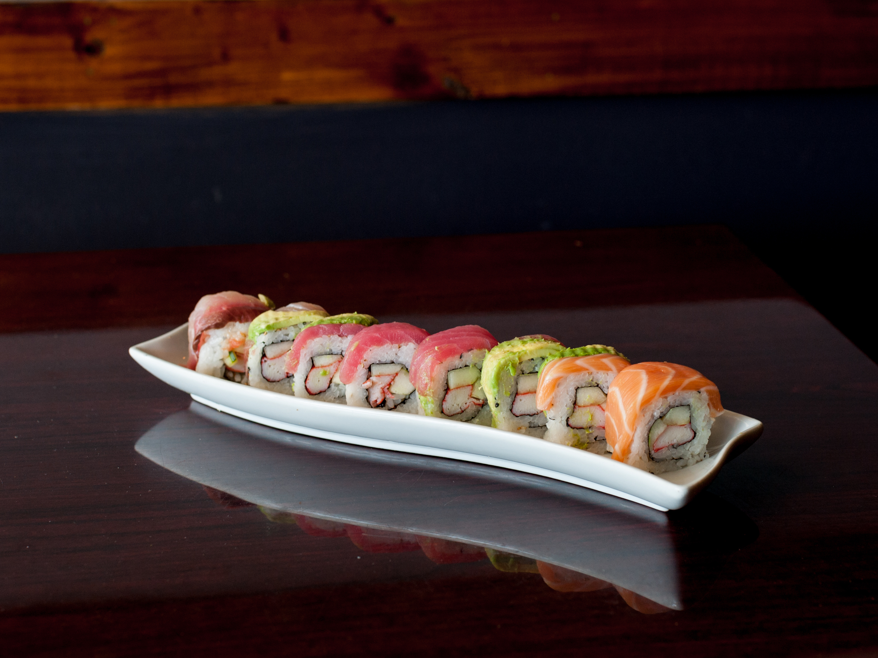 Order Rainbow Roll food online from Sushi 101 store, Charleston on bringmethat.com