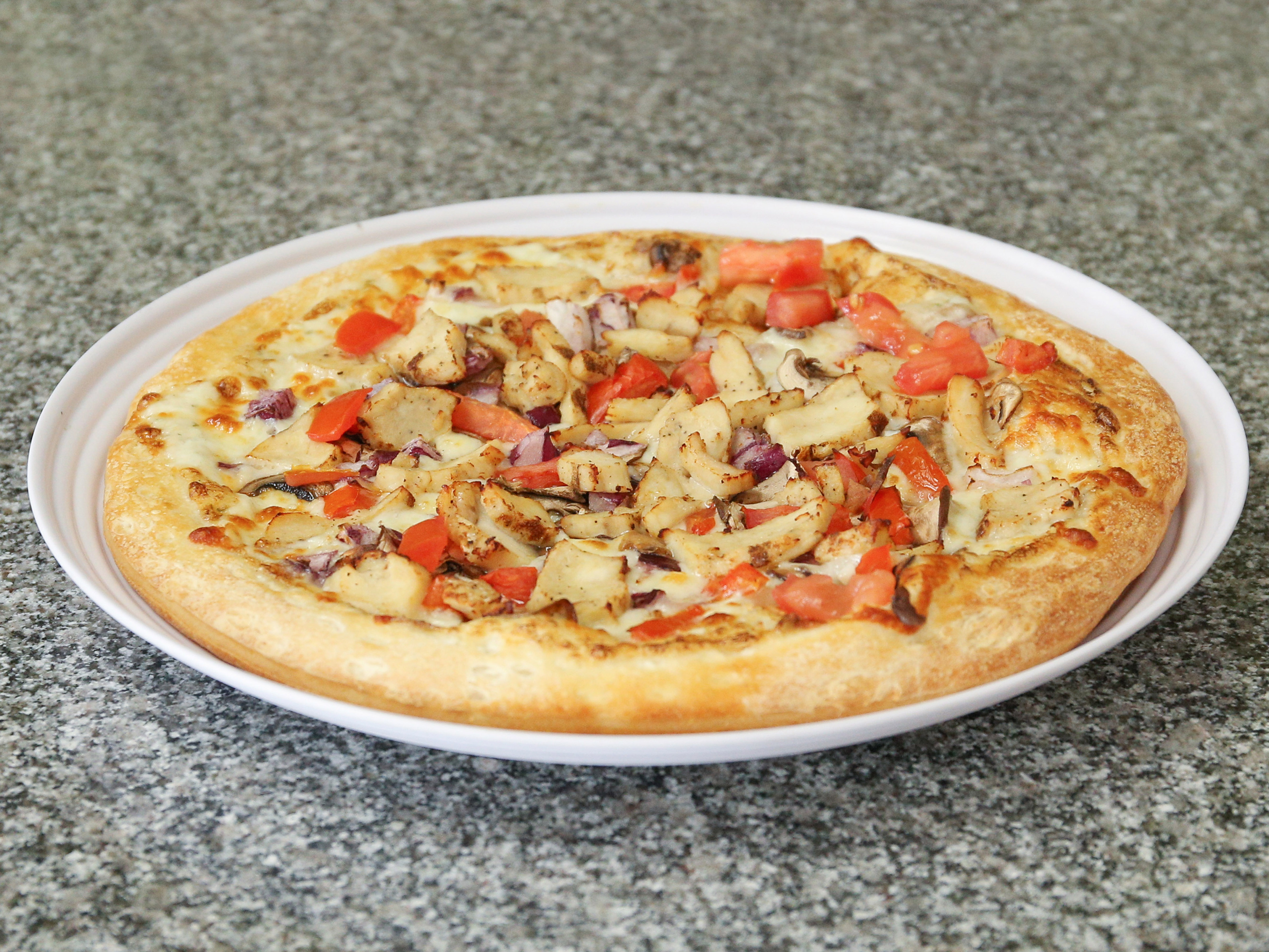 Order 14. BBQ Chicken Pizza food online from Pizza My Dear store, San Jose on bringmethat.com