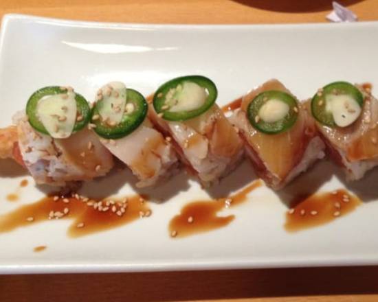 Order Albacore Lover Roll food online from Kin Sushi store, Laguna Hills on bringmethat.com