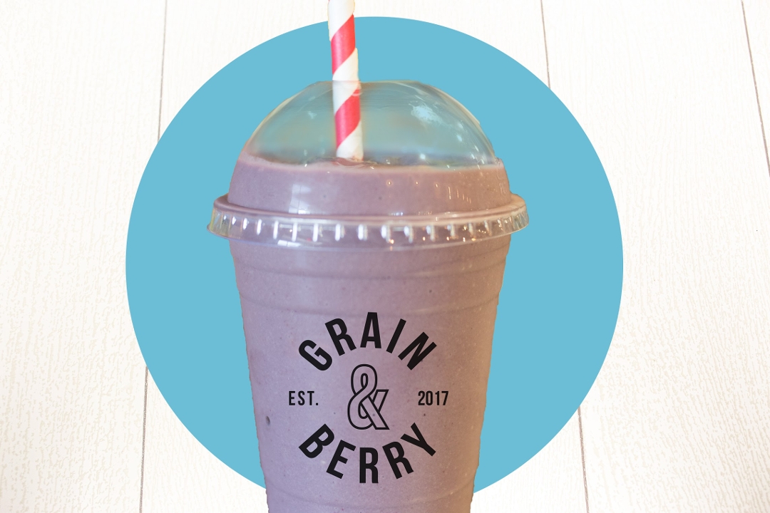 Order Purple Rain Smoothie food online from Grain And Berry store, Nashville on bringmethat.com