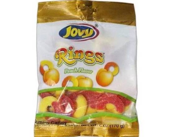 Order Jovy Rings Peach Flavor 6oz food online from Central Liquor Market store, Los Angeles on bringmethat.com