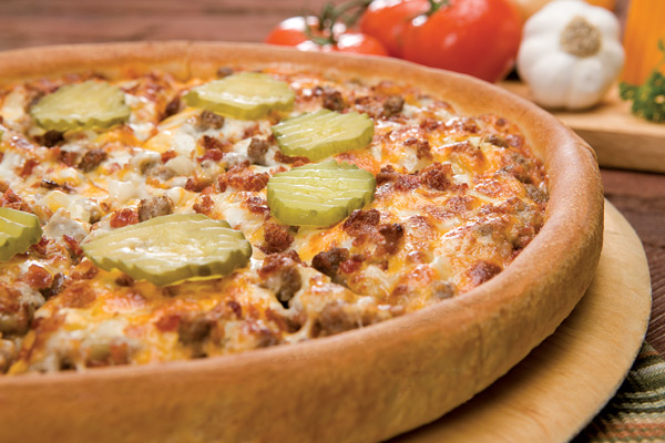 Order Bacon Cheeseburger Pie Specialty food online from Godfather's Pizza store, Minneapolis on bringmethat.com
