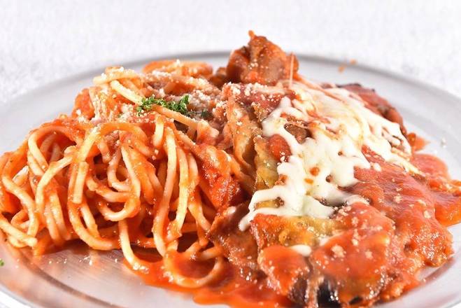 Order Eggplant Parmesan food online from Freddy Pasta And Pizza store, Gaithersburg on bringmethat.com