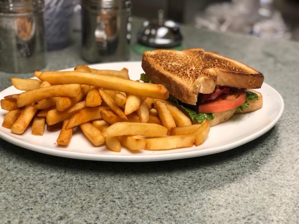 Order BLT Sandwich & curley fries food online from Granite Street Cafe store, Quincy on bringmethat.com