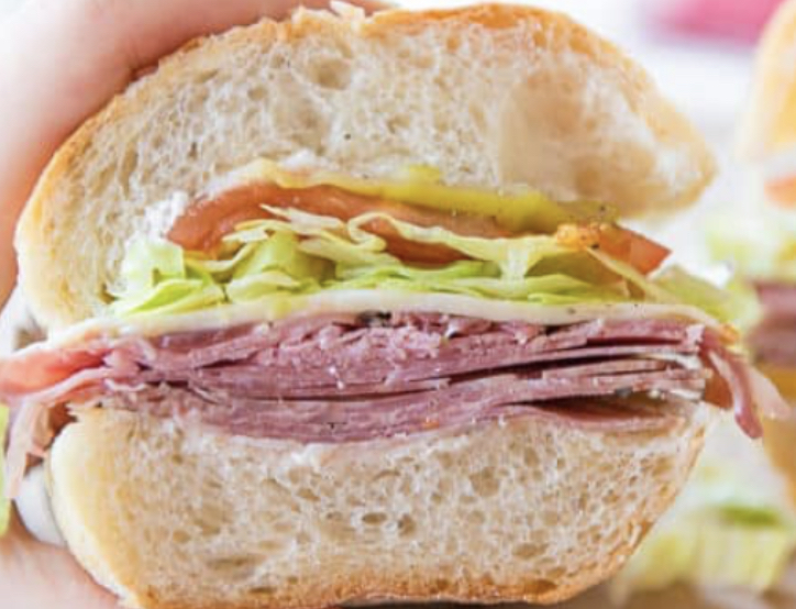 Order Salami Sandwich w/ lettuce and tomato  food online from Taste Cafe & Grill store, Ozone Park on bringmethat.com