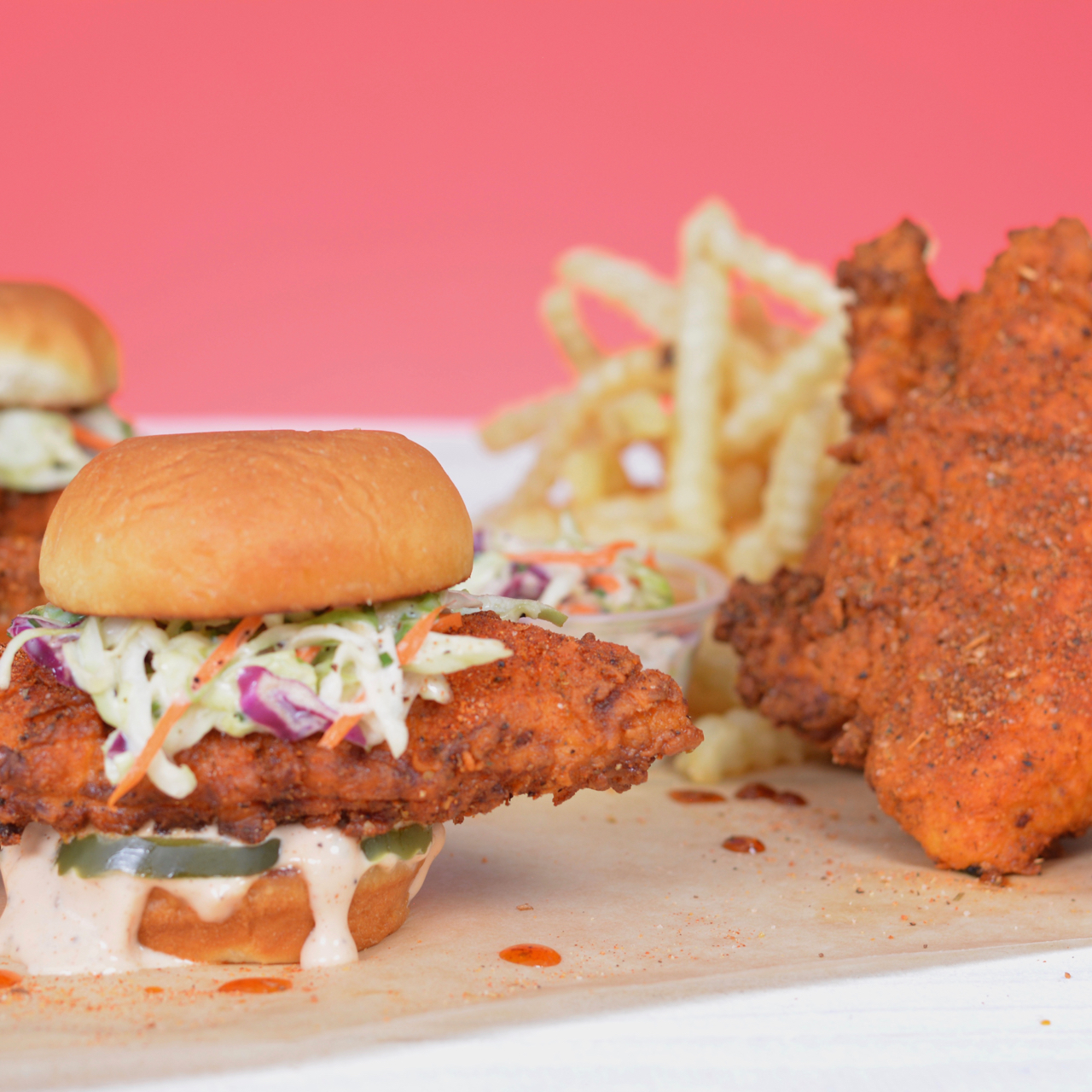 Order Nash’s 1 Sandwich + 1 Tender Combo   food online from Nash's Hot Chicken store, Hutto on bringmethat.com