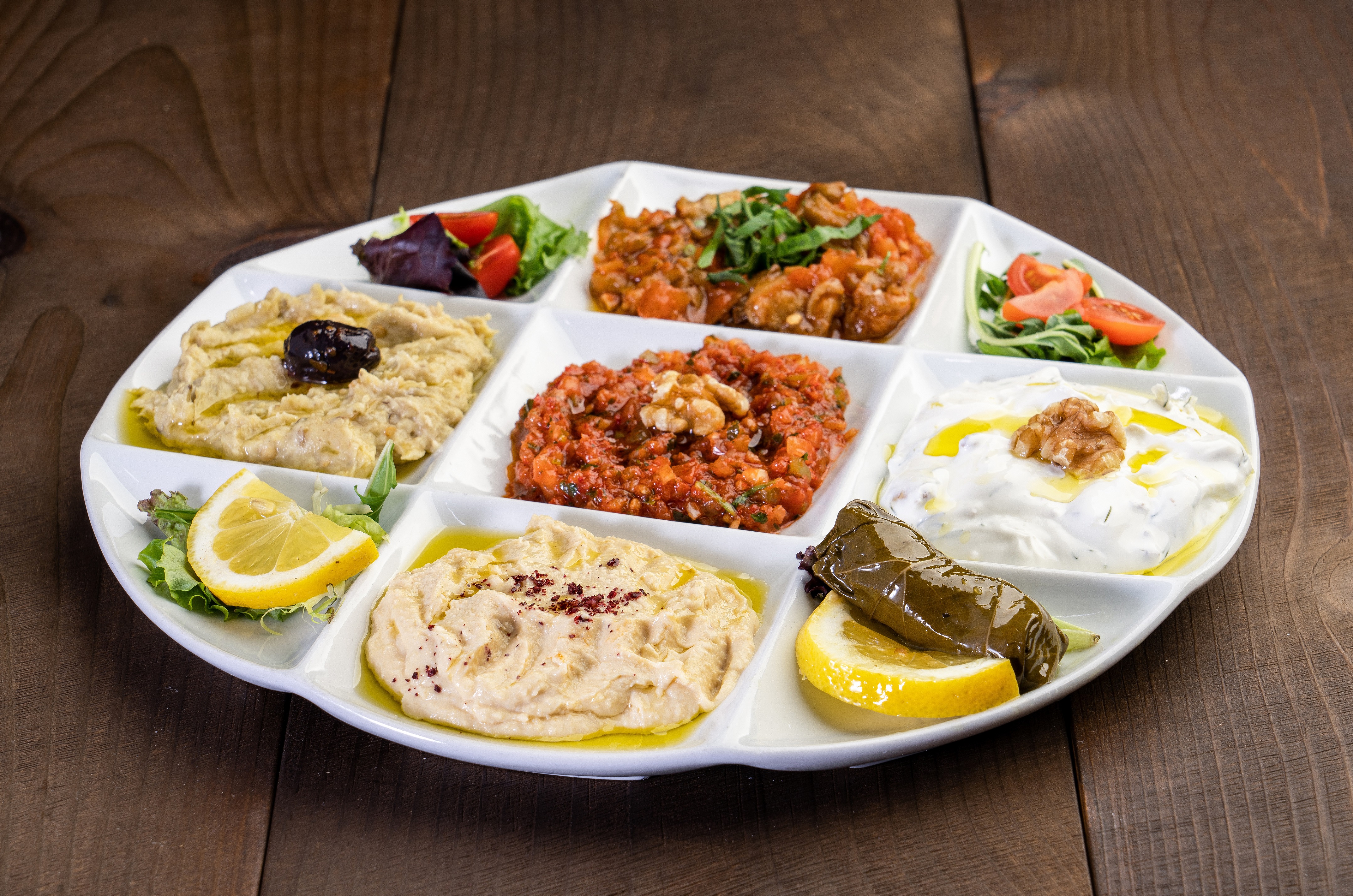 Order Mixed Meze Plate food online from Masal Cafe store, Brooklyn on bringmethat.com